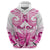 Personalised Pink Out Hoodie Breast Cancer Awareness Polynesian Pattern White Version LT01 - Polynesian Pride