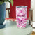 Personalised Pink Out Tumbler Cup Breast Cancer Awareness Polynesian Pattern White Version