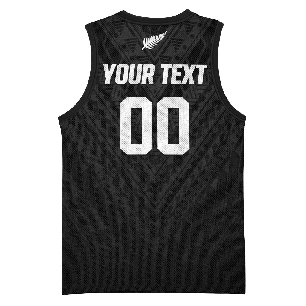 Custom Football New Zealand Basketball Jersey Aotearoa United Black Version LT01 - Polynesian Pride