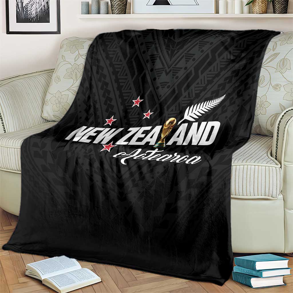 Football New Zealand Blanket Aotearoa United Black Version LT01 - Polynesian Pride