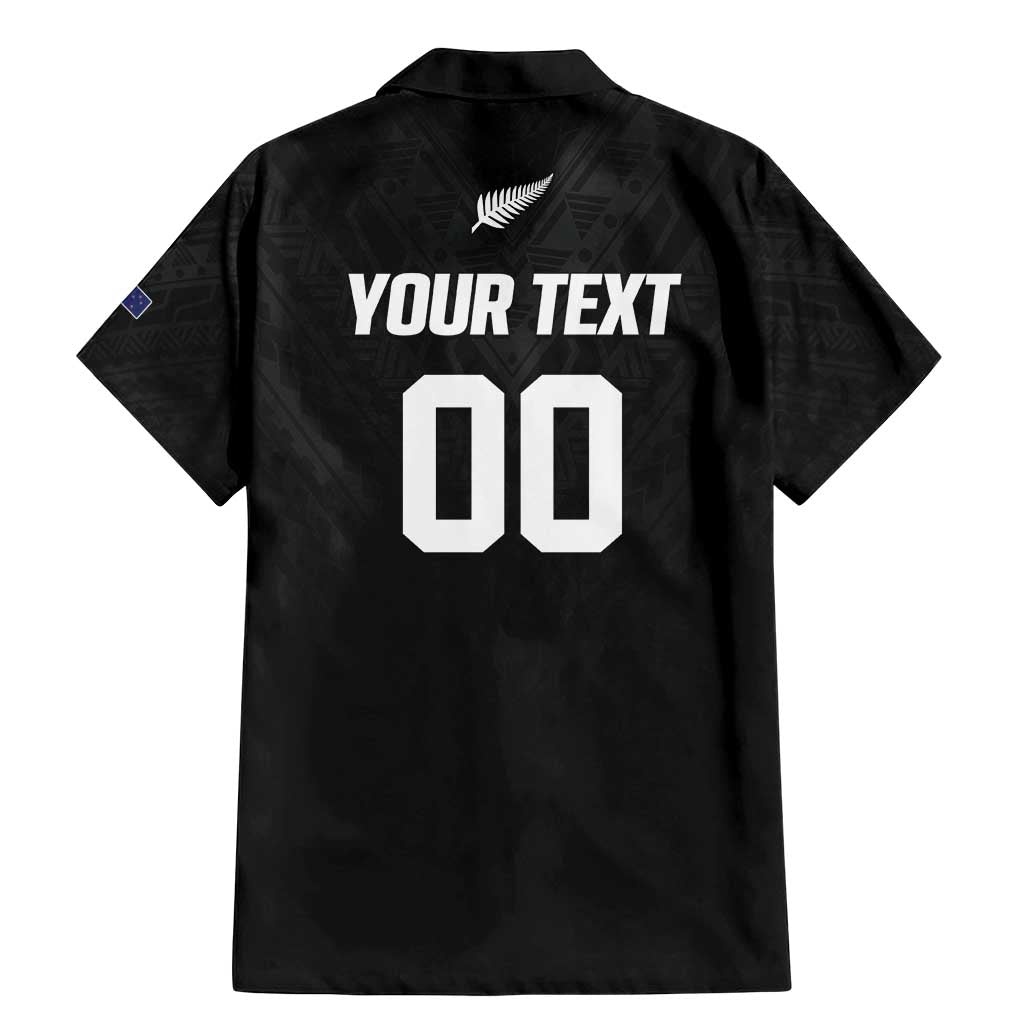 Custom Football New Zealand Family Matching Mermaid Dress and Hawaiian Shirt Aotearoa United Black Version - Polynesian Pride