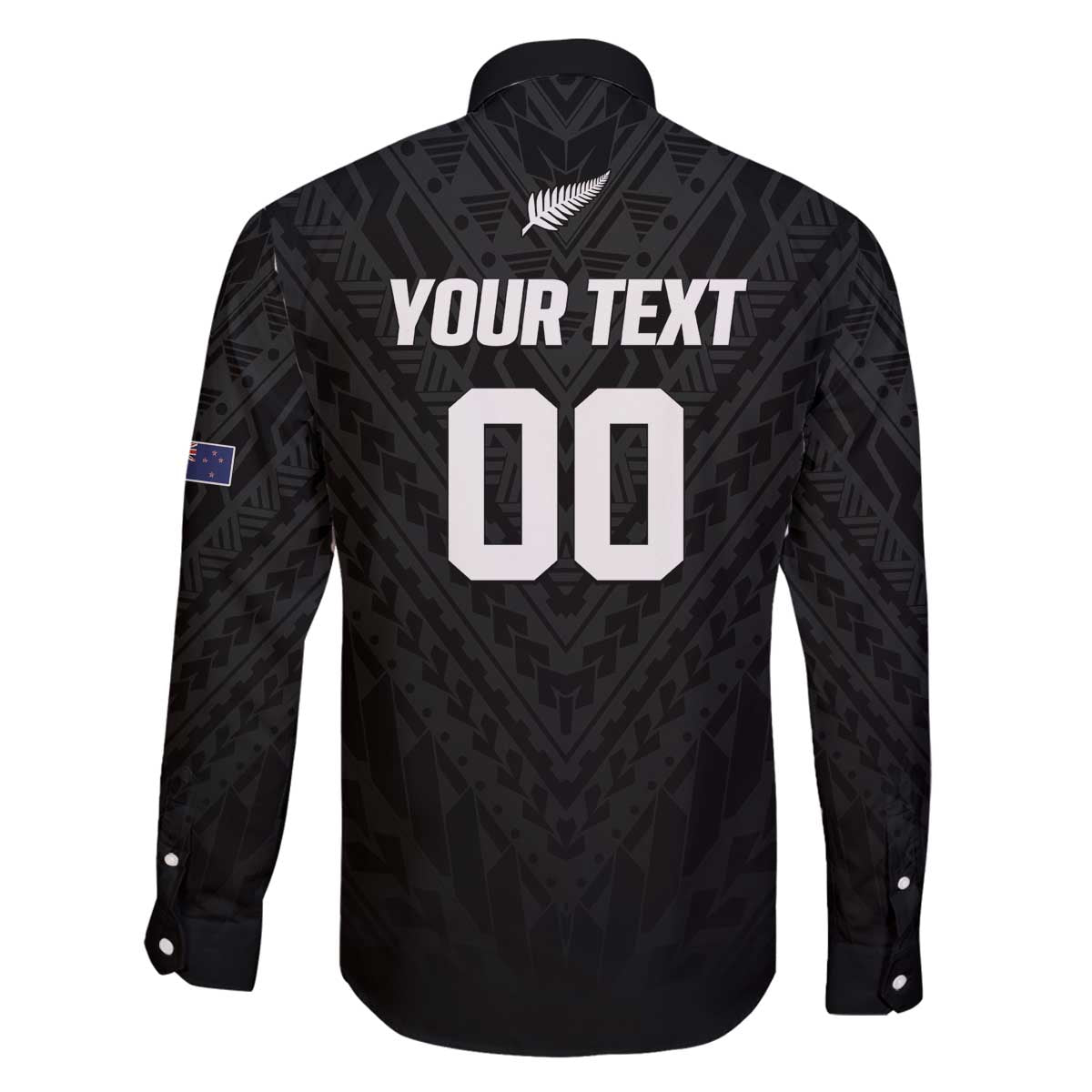 Custom Football New Zealand Family Matching Off The Shoulder Long Sleeve Dress and Hawaiian Shirt Aotearoa United Black Version - Polynesian Pride