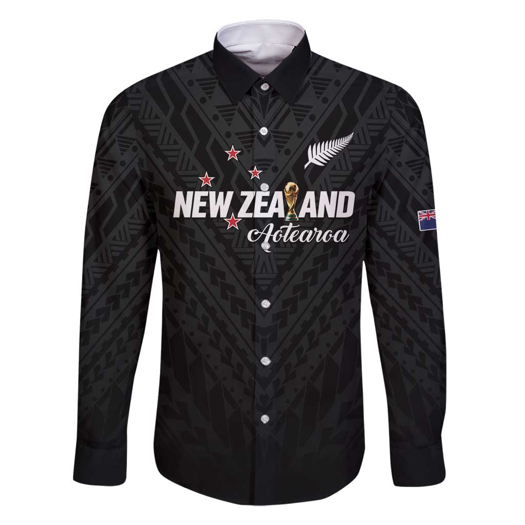 Custom Football New Zealand Family Matching Summer Maxi Dress and Hawaiian Shirt Aotearoa United Black Version - Polynesian Pride