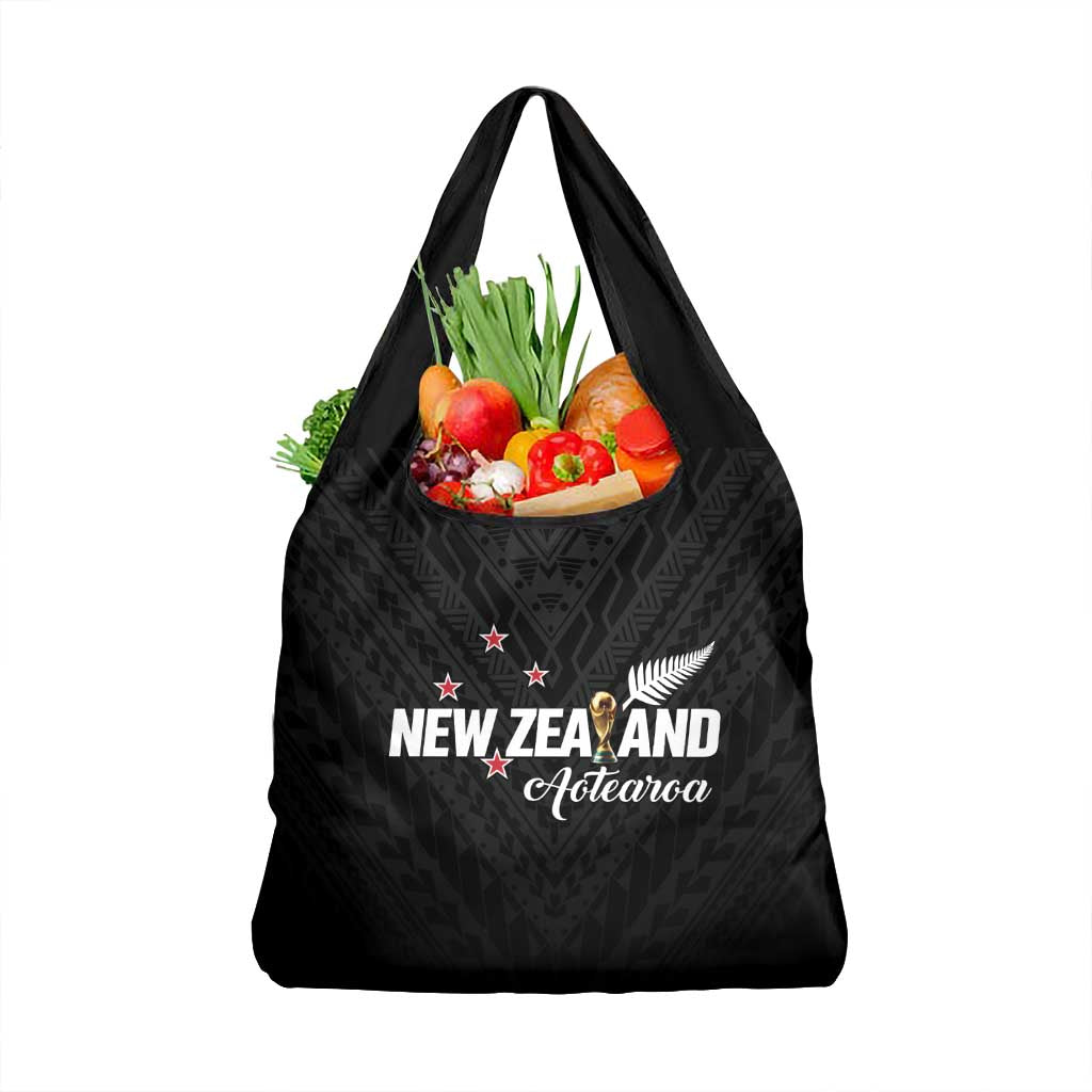 Football New Zealand Grocery Bag Aotearoa United Black Version LT01 1-pack One Size Black - Polynesian Pride