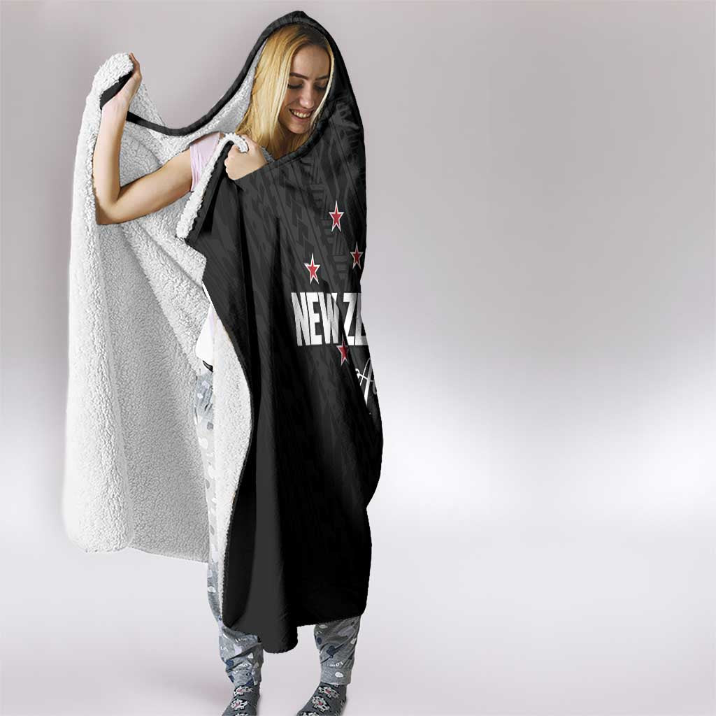 Football New Zealand Hooded Blanket Aotearoa United Black Version LT01 - Polynesian Pride