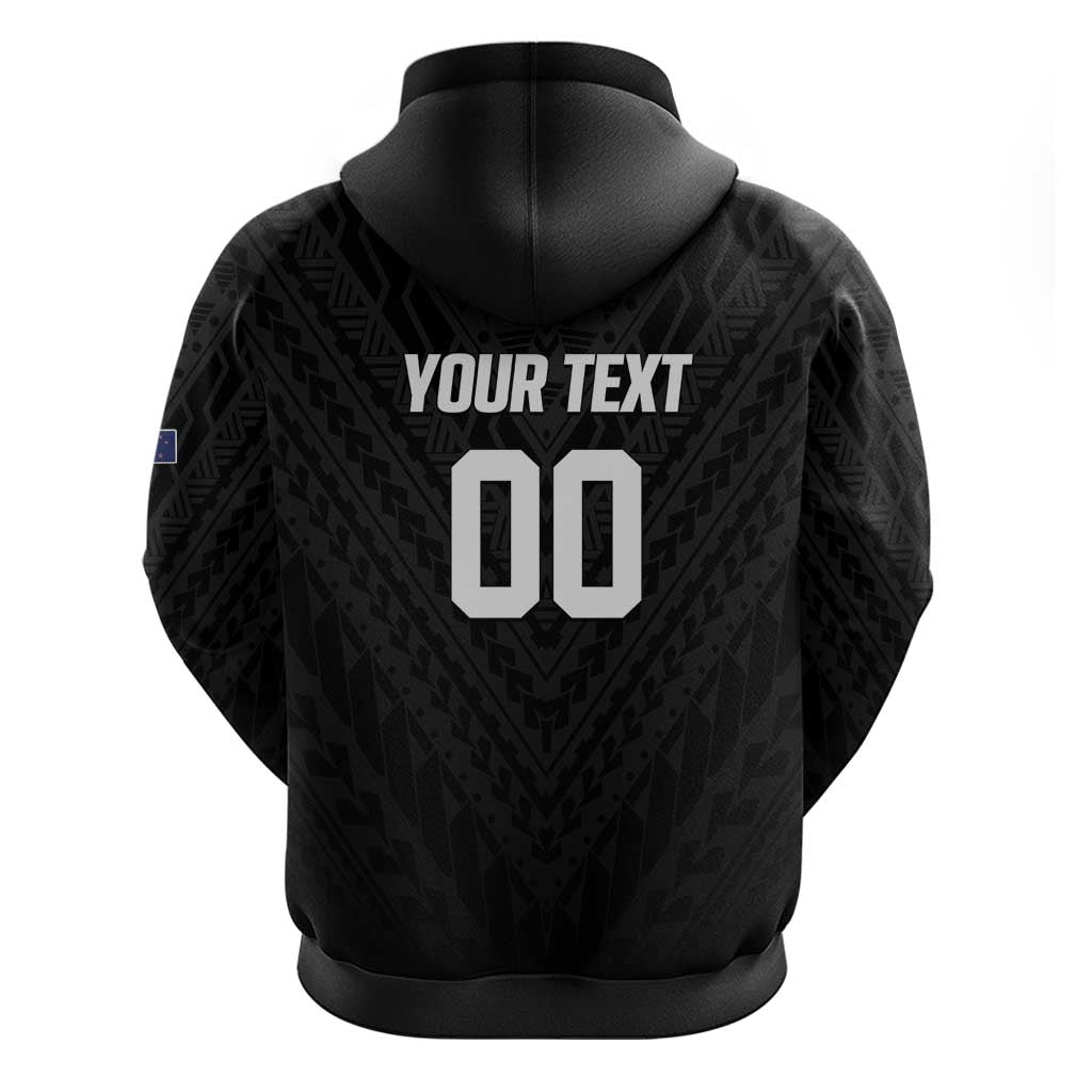 Custom Football New Zealand Hoodie Aotearoa United Black Version LT01 - Polynesian Pride