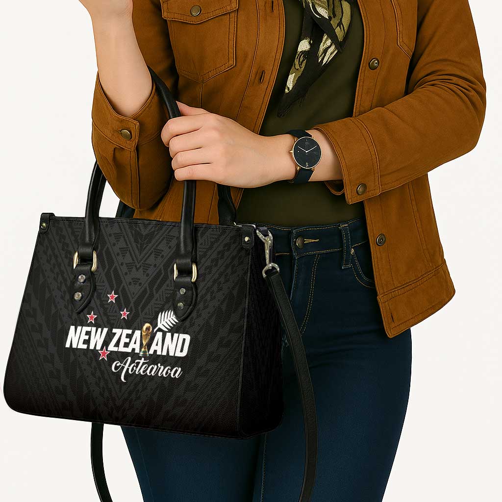 Football New Zealand Leather Bag Aotearoa United Black Version - Polynesian Pride