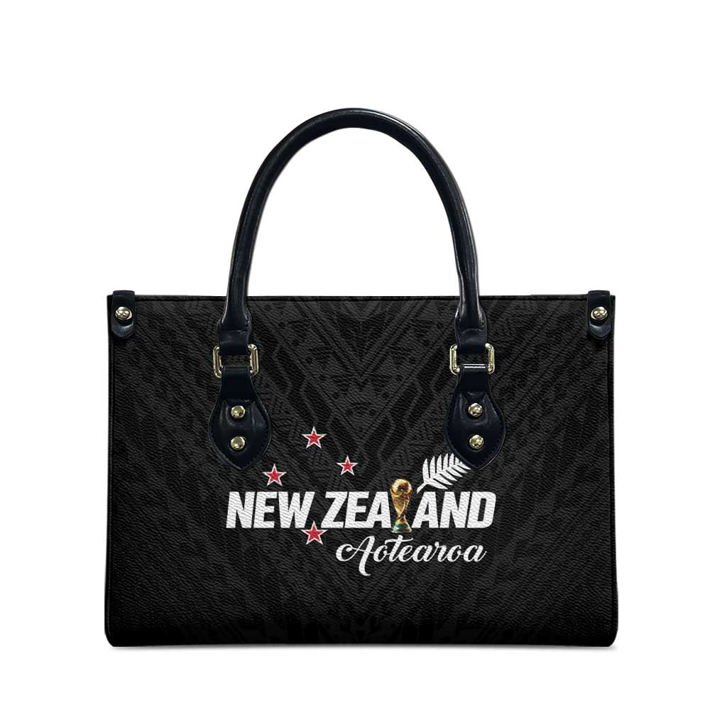 Football New Zealand Leather Bag Aotearoa United Black Version - Polynesian Pride