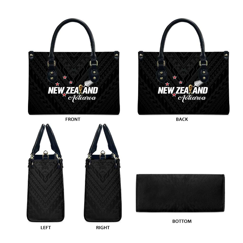 Football New Zealand Leather Bag Aotearoa United Black Version - Polynesian Pride