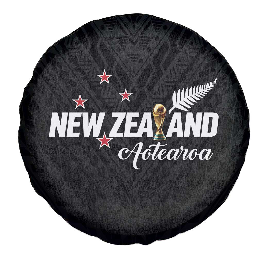 Football New Zealand Spare Tire Cover Aotearoa United Black Version LT01 - Polynesian Pride