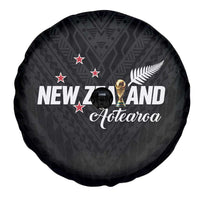 Football New Zealand Spare Tire Cover Aotearoa United Black Version LT01 - Polynesian Pride