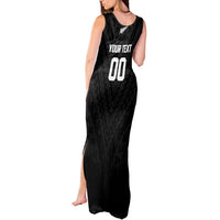 Custom Football New Zealand Tank Maxi Dress Aotearoa United Black Version LT01 - Polynesian Pride