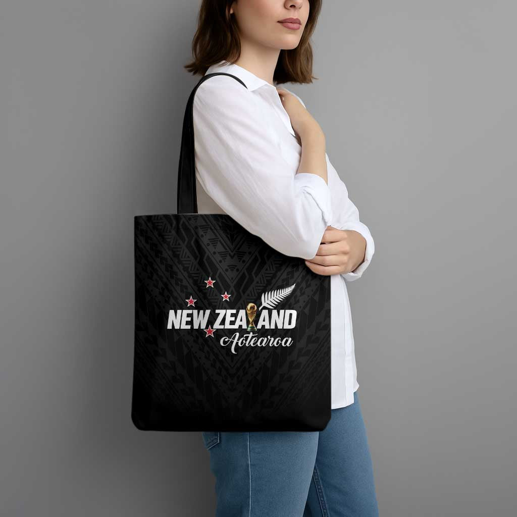 Football New Zealand Tote Bag Aotearoa United Black Version LT01 - Polynesian Pride