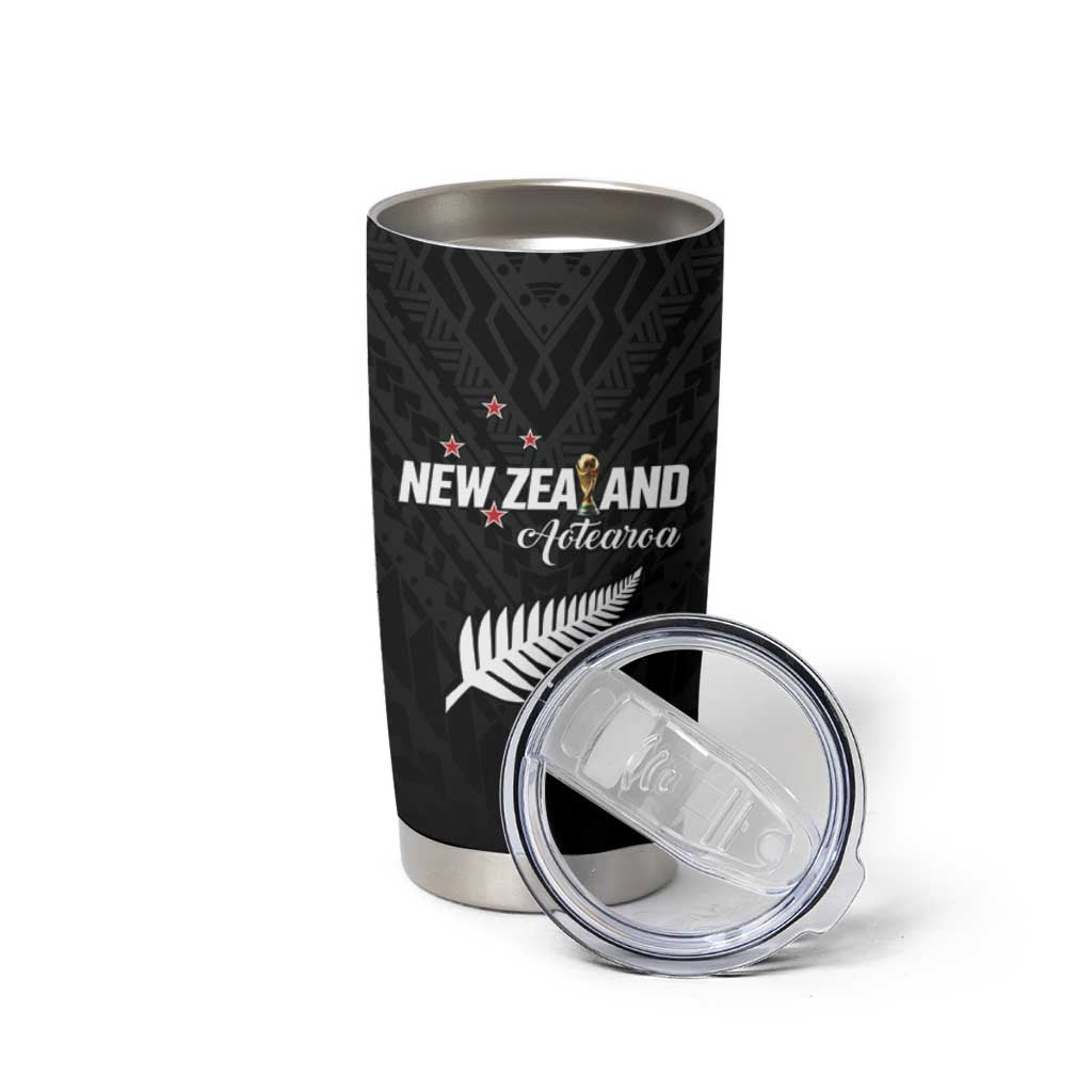 Custom Football New Zealand Tumbler Cup Aotearoa United Black Version LT01 - Polynesian Pride
