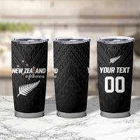 Custom Football New Zealand Tumbler Cup Aotearoa United Black Version LT01 - Polynesian Pride