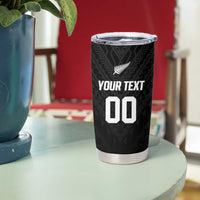Custom Football New Zealand Tumbler Cup Aotearoa United Black Version LT01 - Polynesian Pride