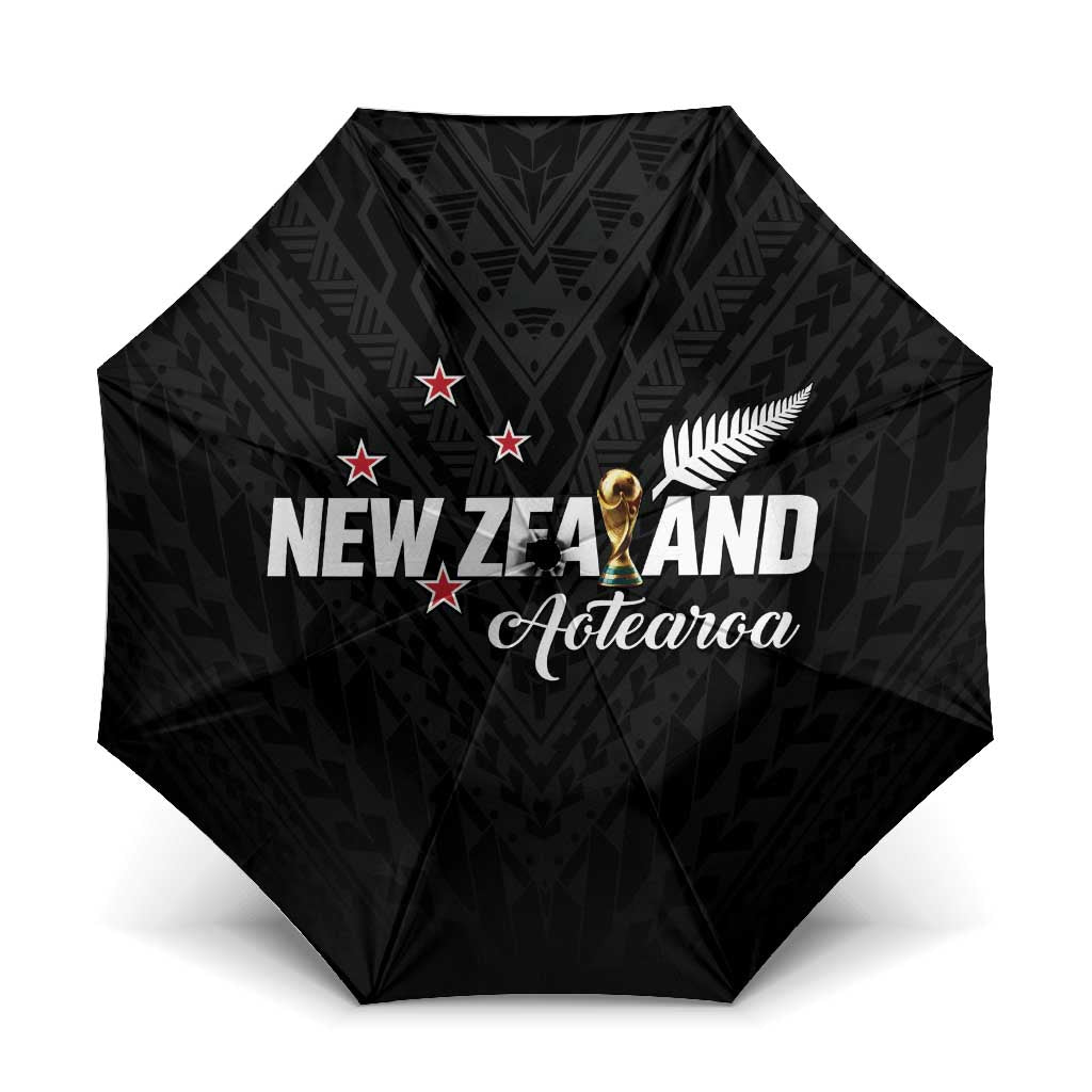Football New Zealand Umbrella Aotearoa United Black Version - Polynesian Pride