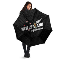 Football New Zealand Umbrella Aotearoa United Black Version - Polynesian Pride