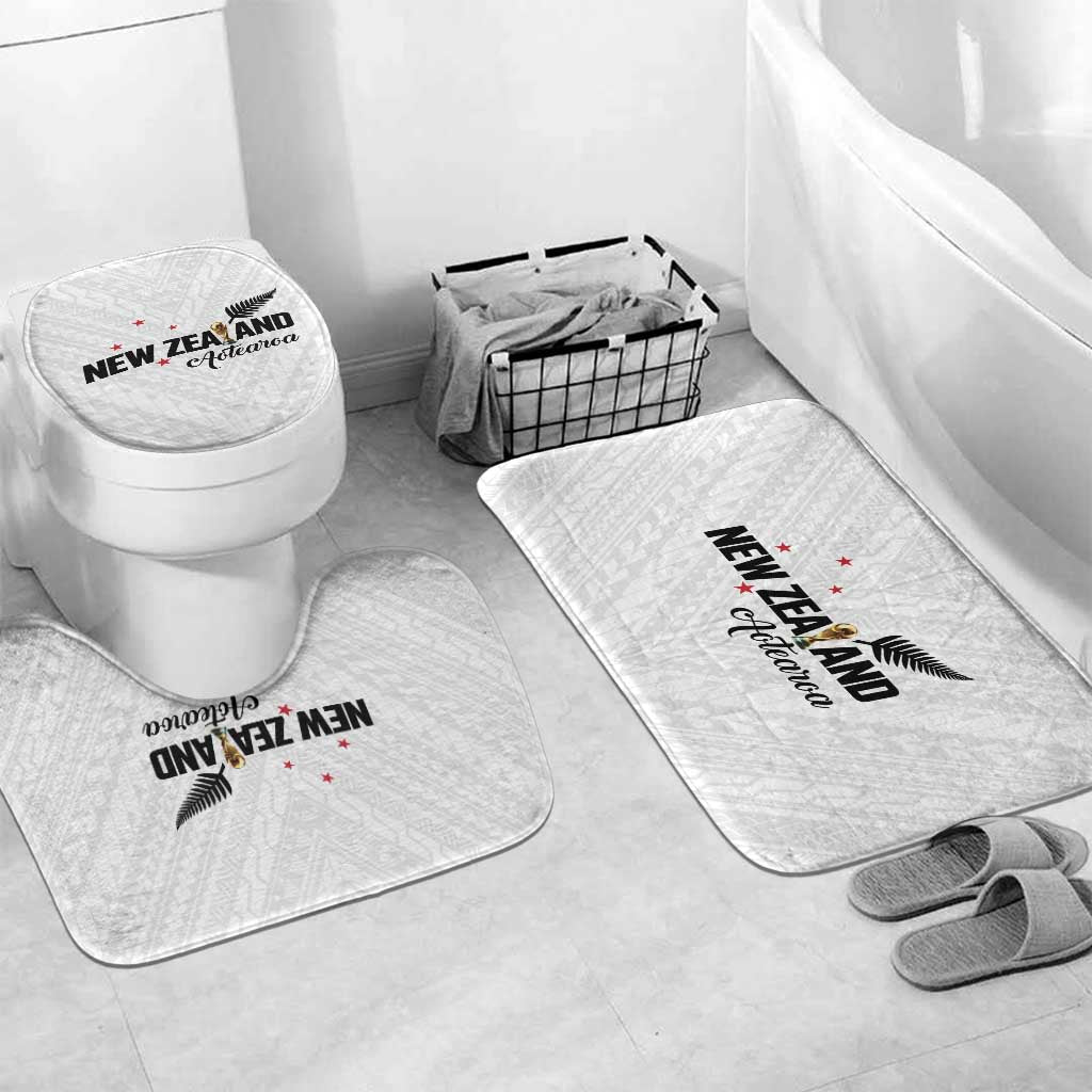 Football New Zealand Bathroom Set Aotearoa United White Version - Polynesian Pride