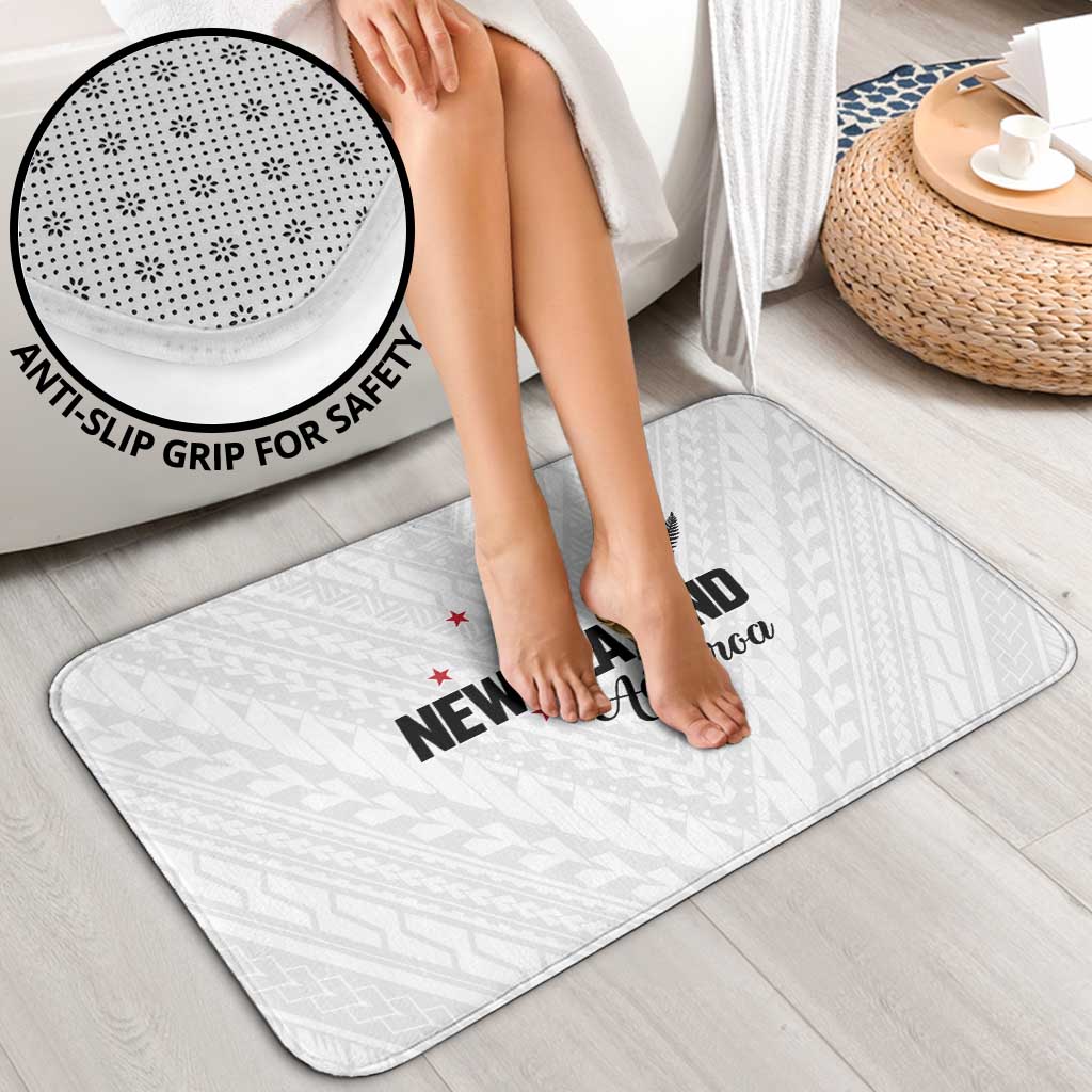 Football New Zealand Bathroom Set Aotearoa United White Version - Polynesian Pride