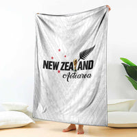 Football New Zealand Blanket Aotearoa United White Version LT01 - Polynesian Pride
