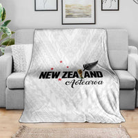 Football New Zealand Blanket Aotearoa United White Version LT01 - Polynesian Pride