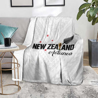 Football New Zealand Blanket Aotearoa United White Version LT01 - Polynesian Pride