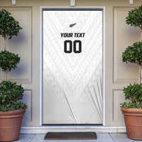 Custom Football New Zealand Door Cover Aotearoa United White Version - Polynesian Pride