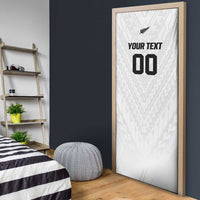 Custom Football New Zealand Door Cover Aotearoa United White Version - Polynesian Pride