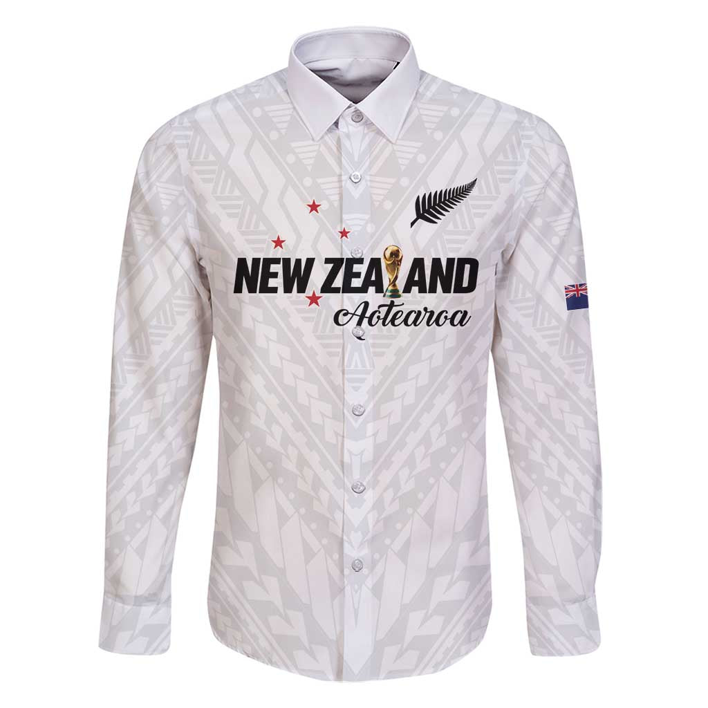 Custom Football New Zealand Family Matching Mermaid Dress and Hawaiian Shirt Aotearoa United White Version - Polynesian Pride