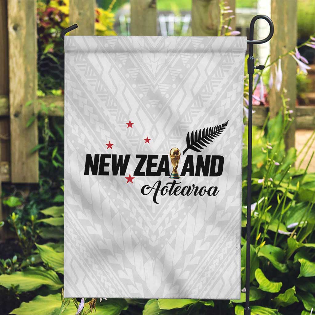 Football New Zealand Garden Flag Aotearoa United White Version LT01 Garden Flag White - Polynesian Pride