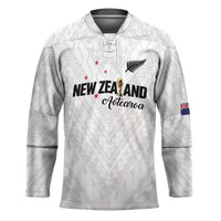 Custom Football New Zealand Hockey Jersey Aotearoa United White Version LT01 Unisex White - Polynesian Pride