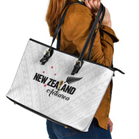 Football New Zealand Leather Tote Bag Aotearoa United White Version LT01 - Polynesian Pride
