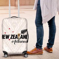 Football New Zealand Luggage Cover Aotearoa United White Version LT01 White - Polynesian Pride