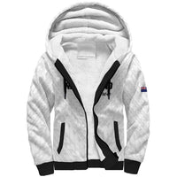 Custom Football New Zealand Sherpa Hoodie Aotearoa United White Version LT01 Unisex White - Polynesian Pride
