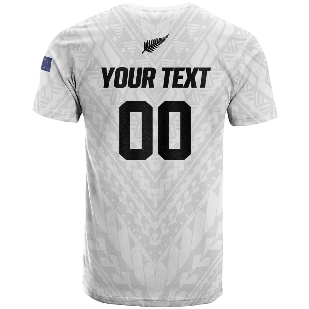 Custom Football New Zealand T Shirt Aotearoa United White Version LT01 - Polynesian Pride