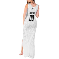 Custom Football New Zealand Tank Maxi Dress Aotearoa United White Version LT01 - Polynesian Pride