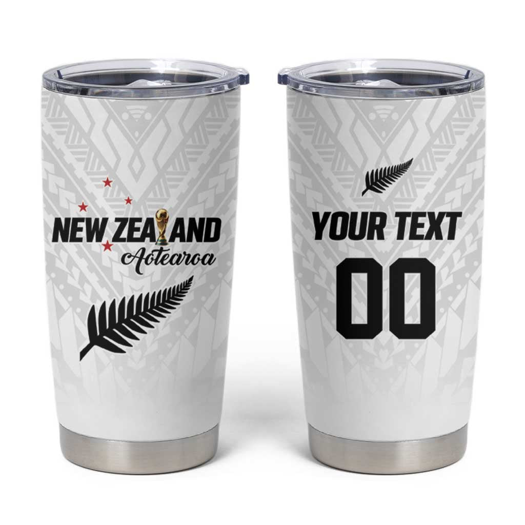 Custom Football New Zealand Tumbler Cup Aotearoa United White Version LT01 White - Polynesian Pride