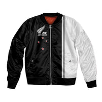 Personalised New Zealand 2025 Archery Basic Bomber Jacket Archery NZ LT01 Unisex Black - Polynesian Pride