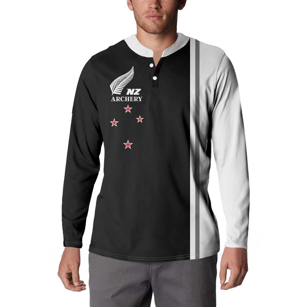 Personalised New Zealand 2025 Archery Basic Button Sweatshirt Archery NZ