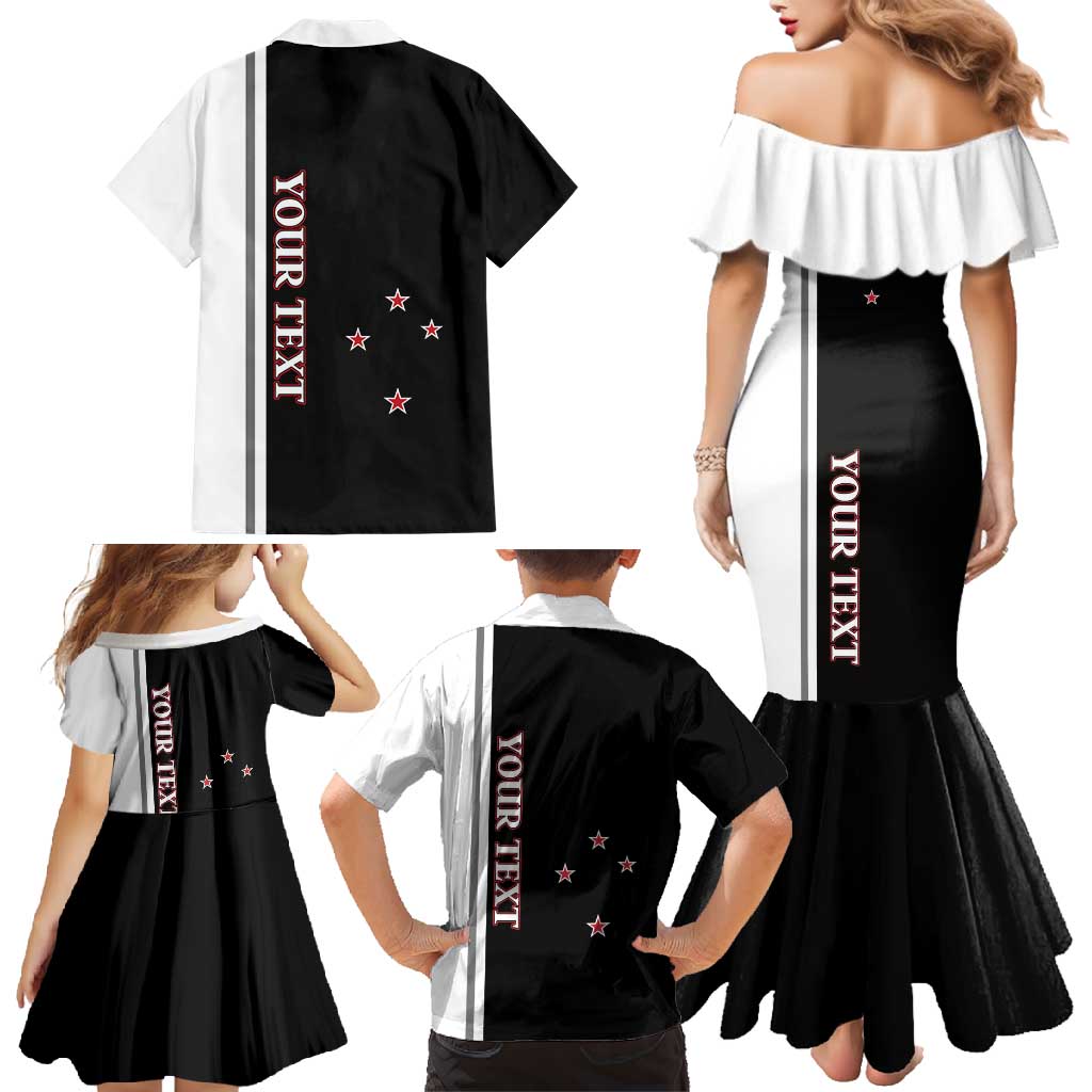 Personalised New Zealand 2025 Archery Basic Family Matching Mermaid Dress and Hawaiian Shirt Archery NZ LT01 - Polynesian Pride