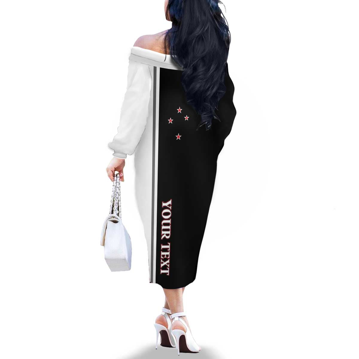 Personalised New Zealand 2025 Archery Basic Family Matching Off The Shoulder Long Sleeve Dress and Hawaiian Shirt Archery NZ