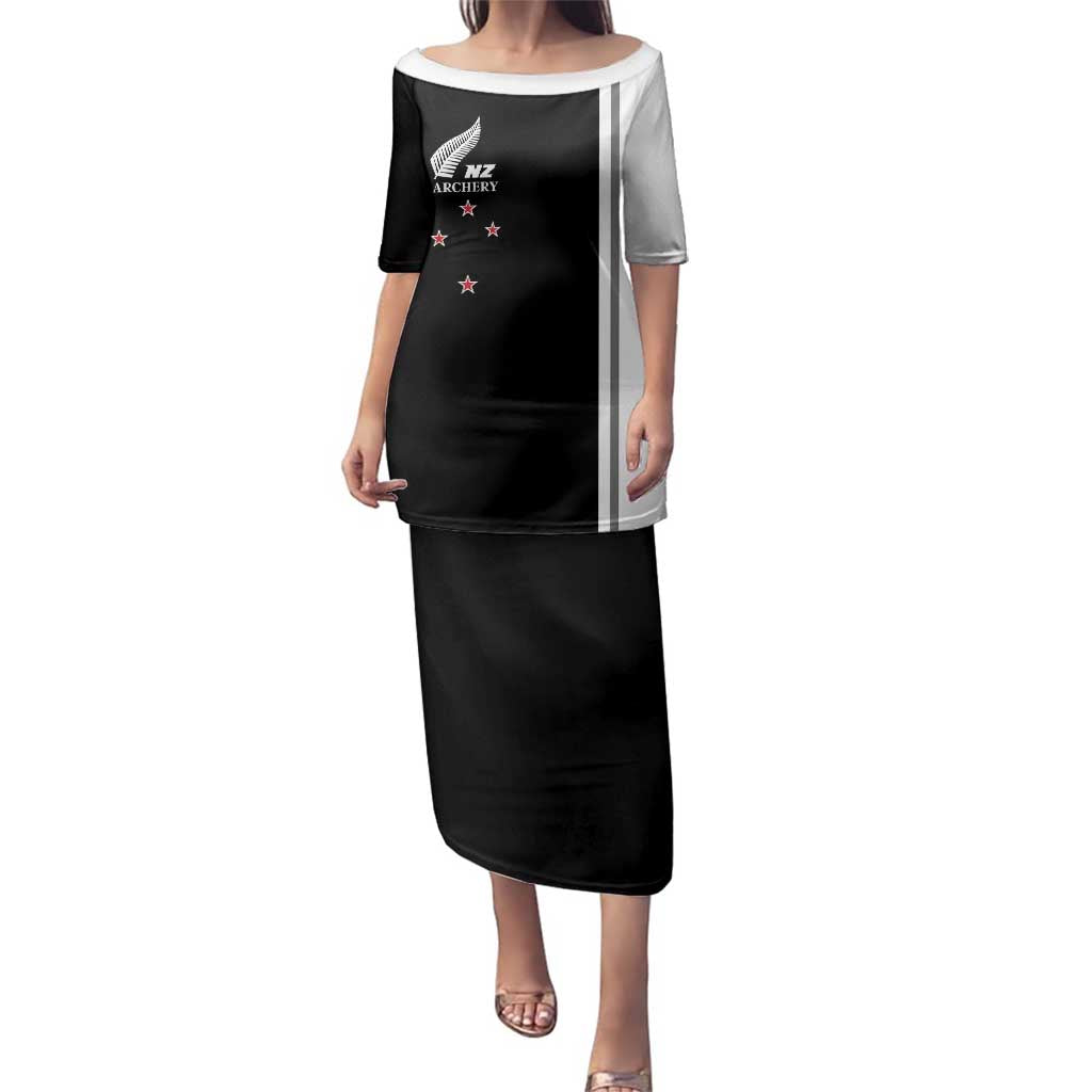 Personalised New Zealand 2025 Archery Basic Family Matching Puletasi and Hawaiian Shirt Archery NZ