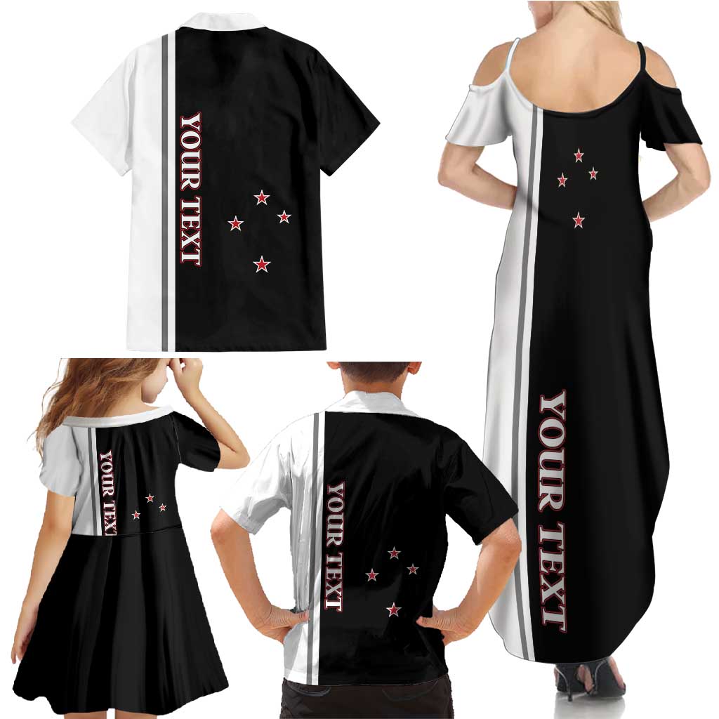 Personalised New Zealand 2025 Archery Basic Family Matching Summer Maxi Dress and Hawaiian Shirt Archery NZ LT01 - Polynesian Pride