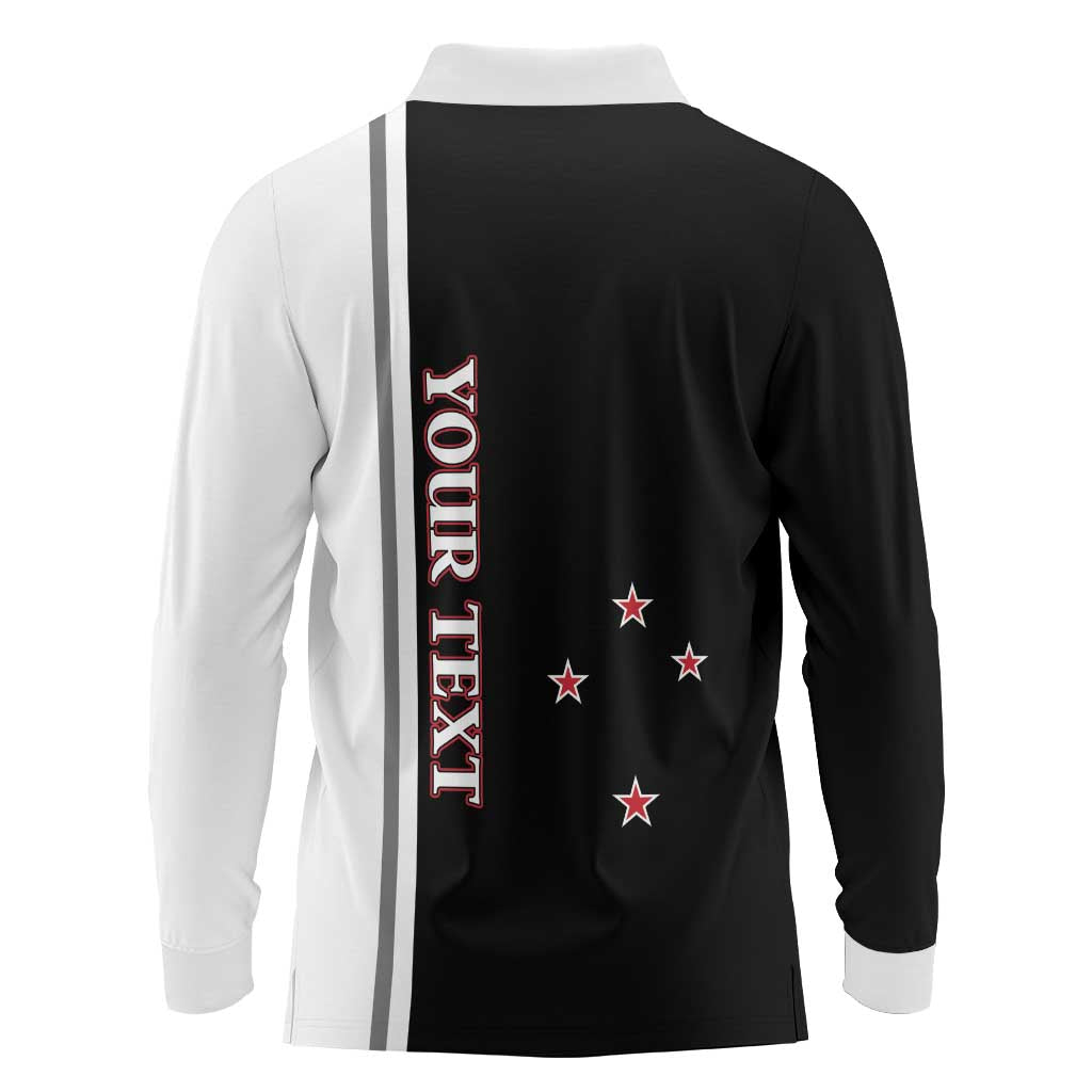 Personalised New Zealand 2025 Archery Basic Long Sleeve Polo Shirt Archery NZ LT01 - Polynesian Pride