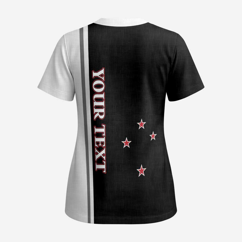 Personalised New Zealand 2025 Archery Basic Scrub Top Archery NZ - Polynesian Pride