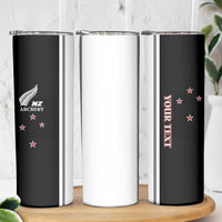 Personalised New Zealand 2025 Archery Basic Skinny Tumbler Archery NZ LT01 - Polynesian Pride