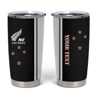 Personalised New Zealand 2025 Archery Basic Tumbler Cup Archery NZ LT01 Black - Polynesian Pride