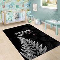 New Zealand 2025 Archery Area Rug Aotearoa Silver Arrows Black