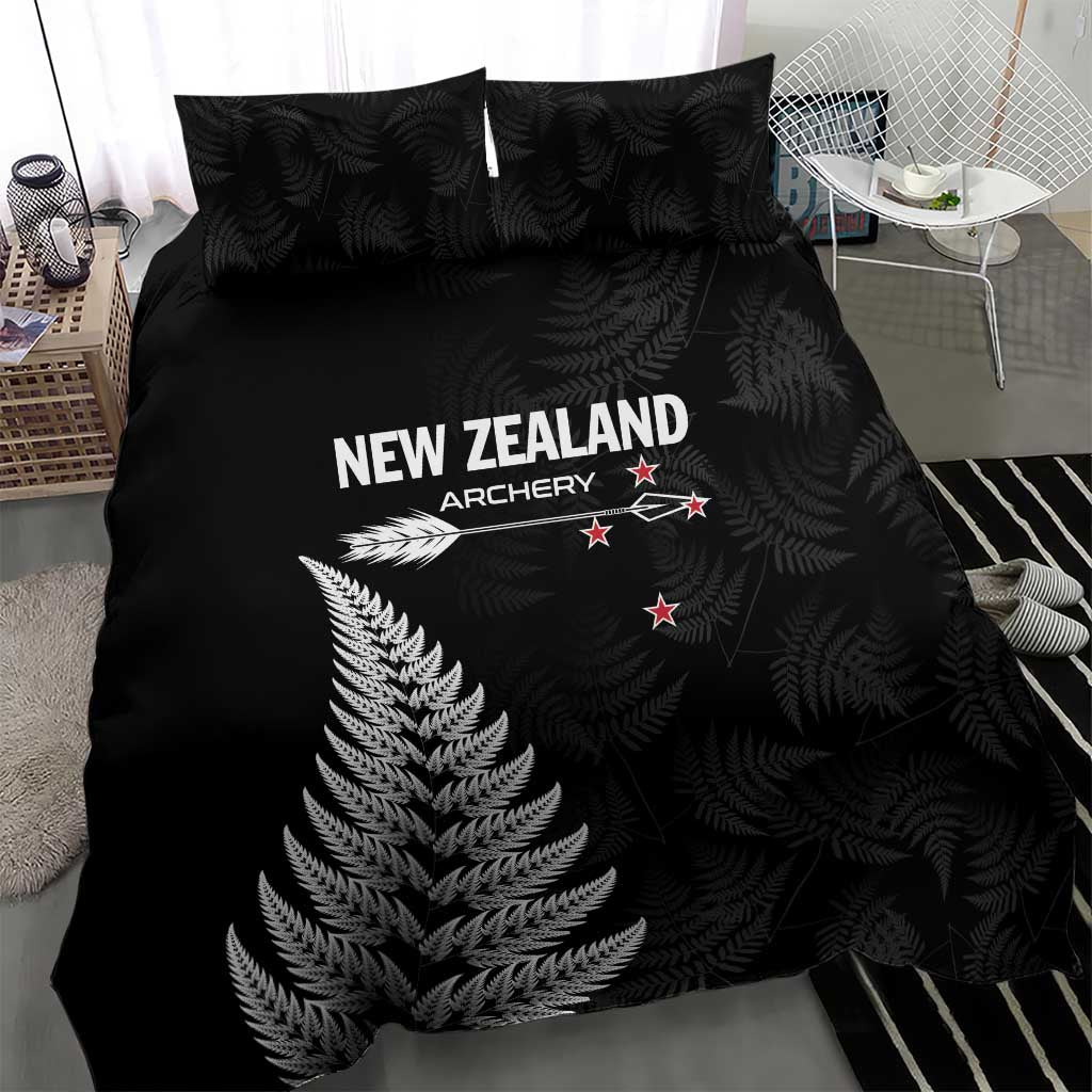 New Zealand 2025 Archery Bedding Set Aotearoa Silver Arrows Black